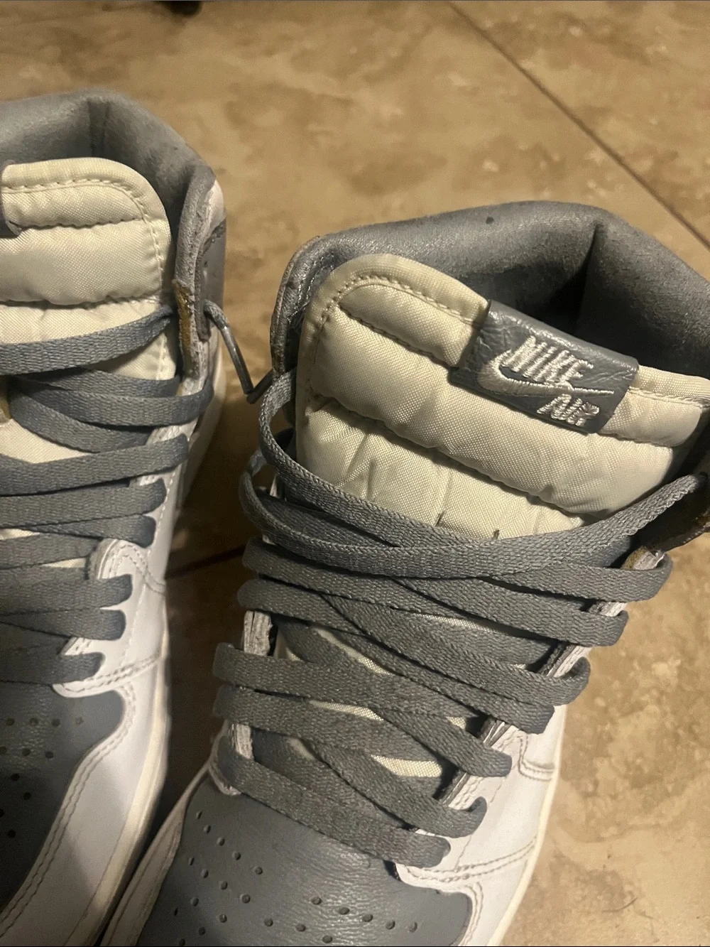 Nike Air Jordan 1 High Top Sneakers - Grey & White